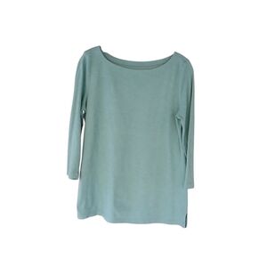 3/$15 LOFT Outlet Green Crewneck 3/4 Sleeve Cotton Tee Shirt Medium